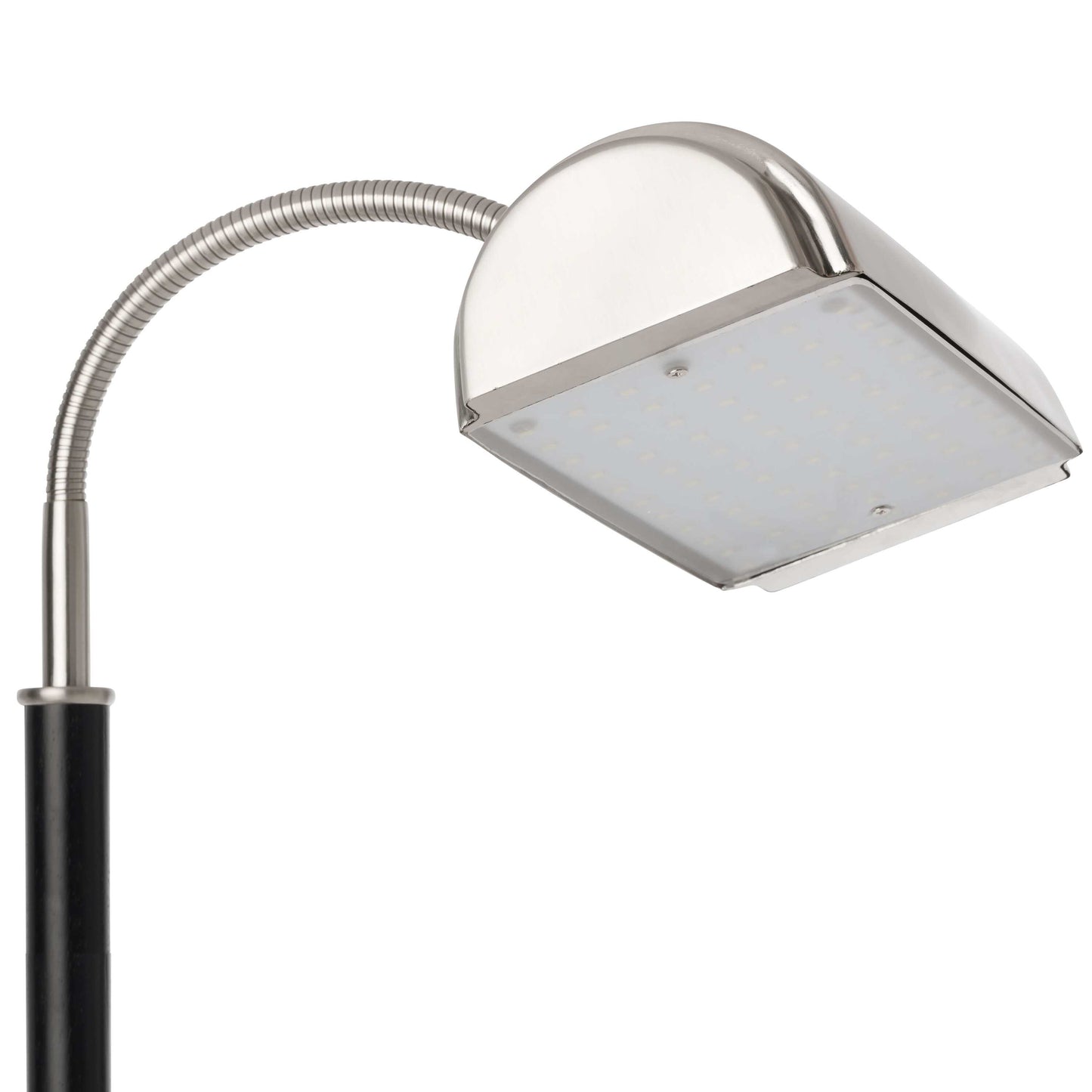Brushed Nickel With Black Wood Post-