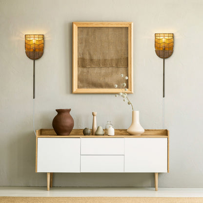 River of Goods 25.75"H Brushed Gold Iron Wall Sconce with Hemp Rope Shade