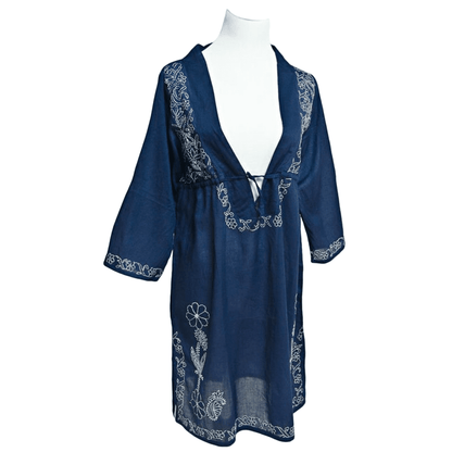La Chic Women's Embroidered Cotton Cover-Up
