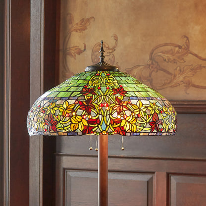 River of Goods 65" H Hampstead Tiffany-Style Stained Glass Floor Lamp