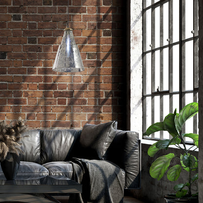 River of Goods 11" W Tracie Glam Gold and Silver Cone Shade Pendant Light