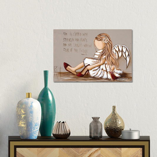 She Is Clothed With by Ruth's Angels - Canvas Gallery Wrap