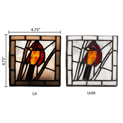 River of Goods Beautiful Birds Stained Glass Candle Holder Set