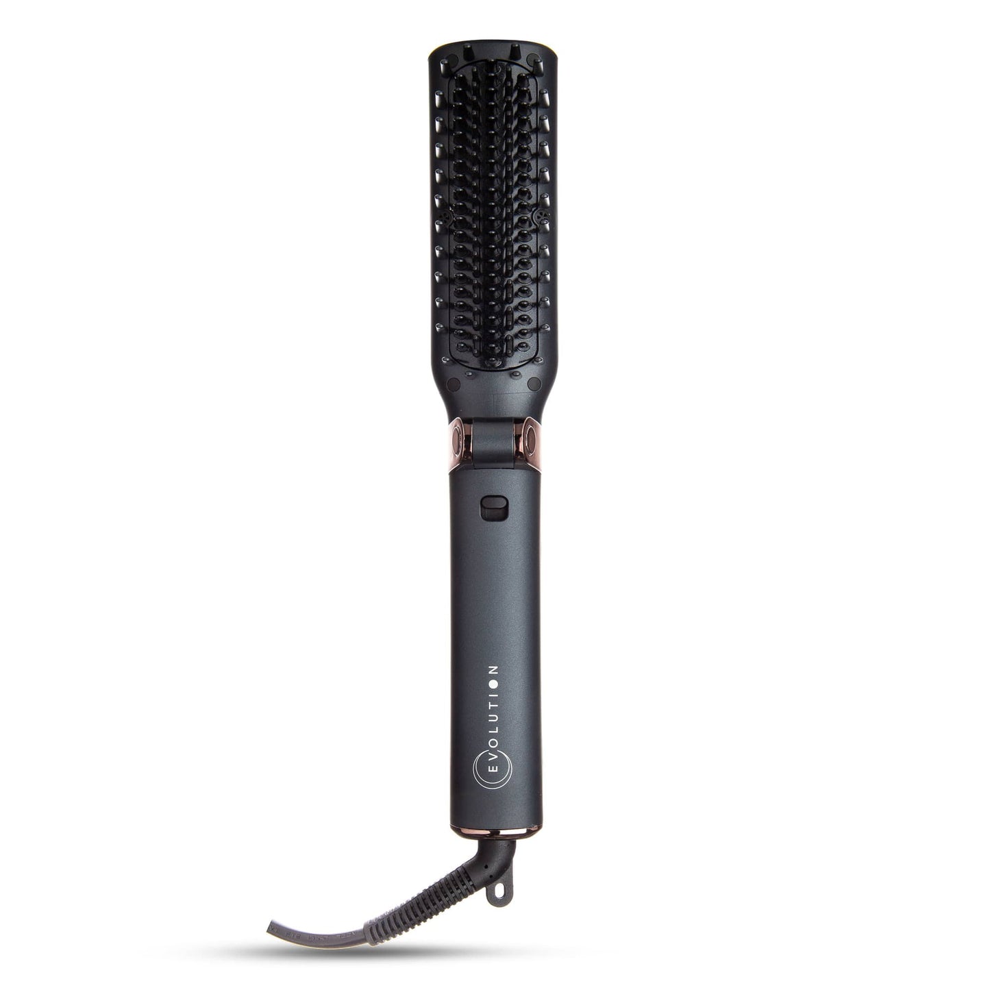 TIRI-PRO - Foldable Hot Brush Hair Straightener with Travel Case – Portable Smoothing Brush with Tourmaline