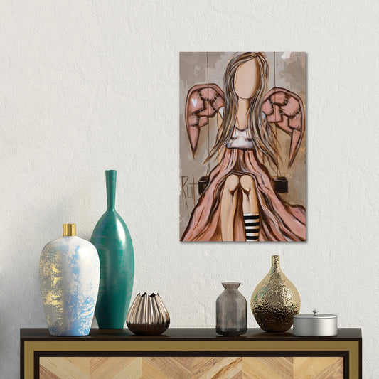 Angel On Swing by Ruth's Angels - Canvas Gallery Wrap
