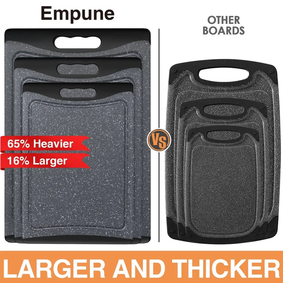 Non-Slip Rubber Grip Cutting Boards