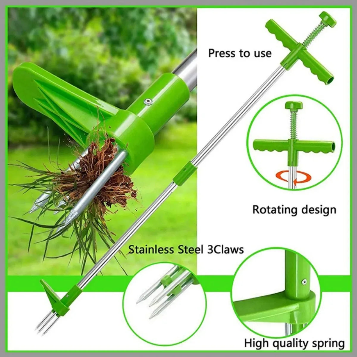 Stand-Up Weed Puller Tool