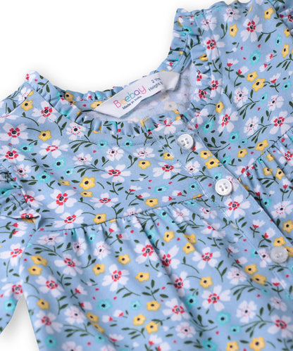 Beebay Button -through printed A-line dress