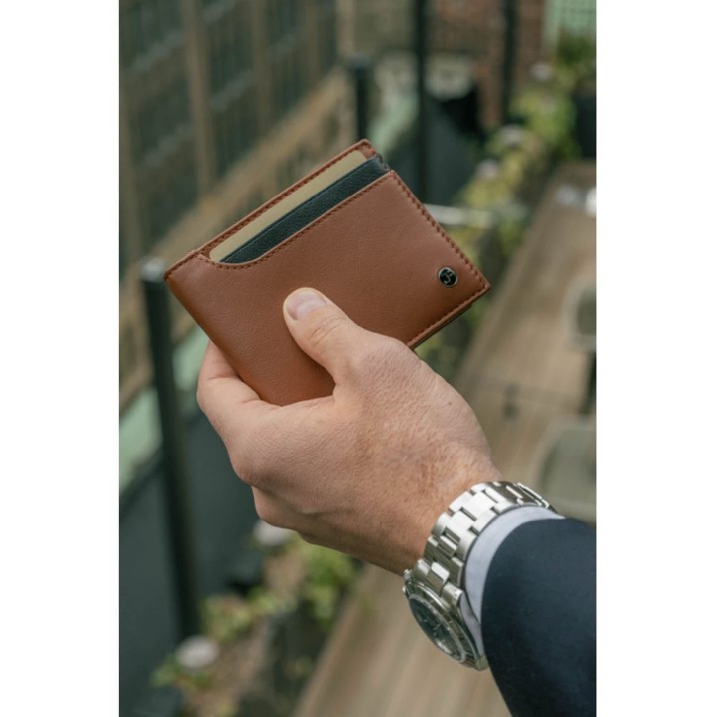 Jack Abrahams Goat Nappa Leather Bi-Fold Top Front Wallet