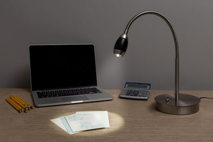 Brushed Nickel With Black Accented Head-