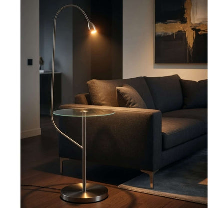 FOCUS Natural Daylight LED Adjustable Beam Floor Lamp with Table