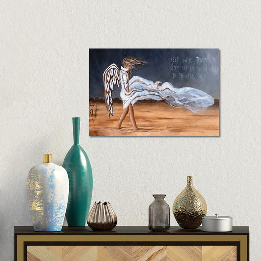 Keep Walking Through The Storm by Ruth's Angels - Canvas Gallery Wrap