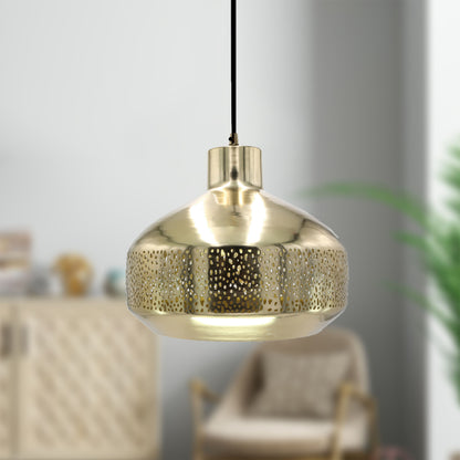 River of Goods 16"H Sorrento Teardrop 1-Light Metal Pendant