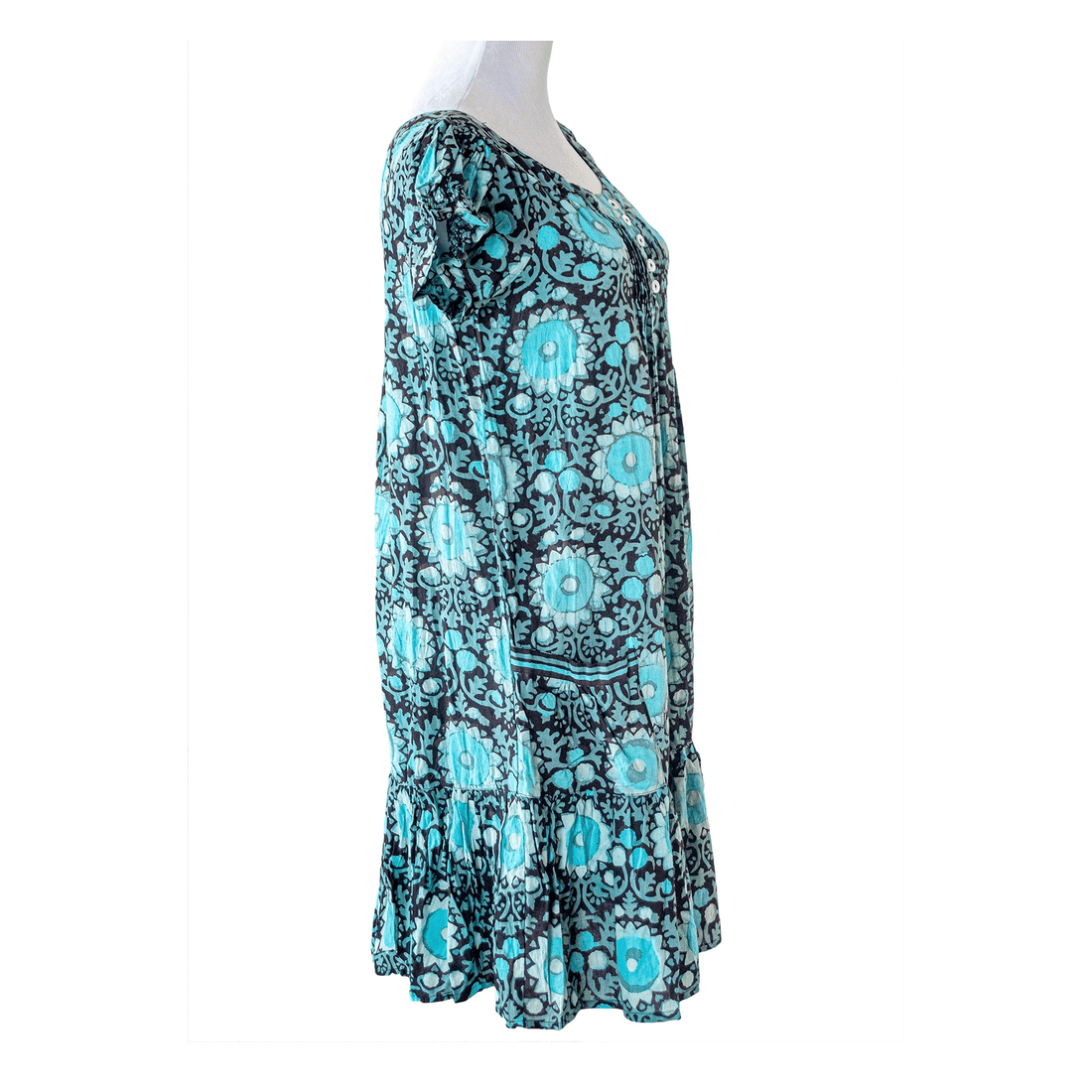 La Chic Women's Block Print Pocket Midi Dress