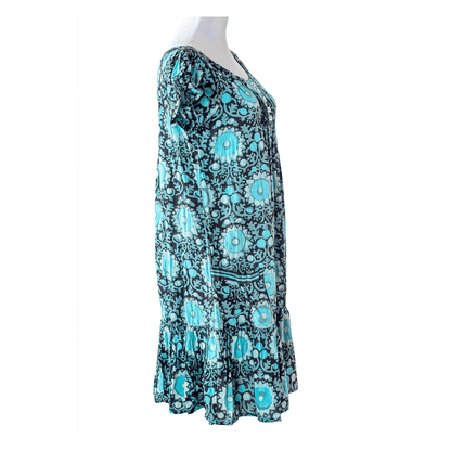 La Chic Women's Block Print Pocket Midi Dress