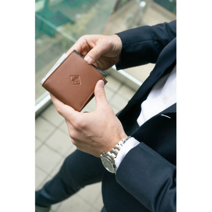 Jack Abrahams Goat Nappa Leather Bi-Fold Top Front Wallet
