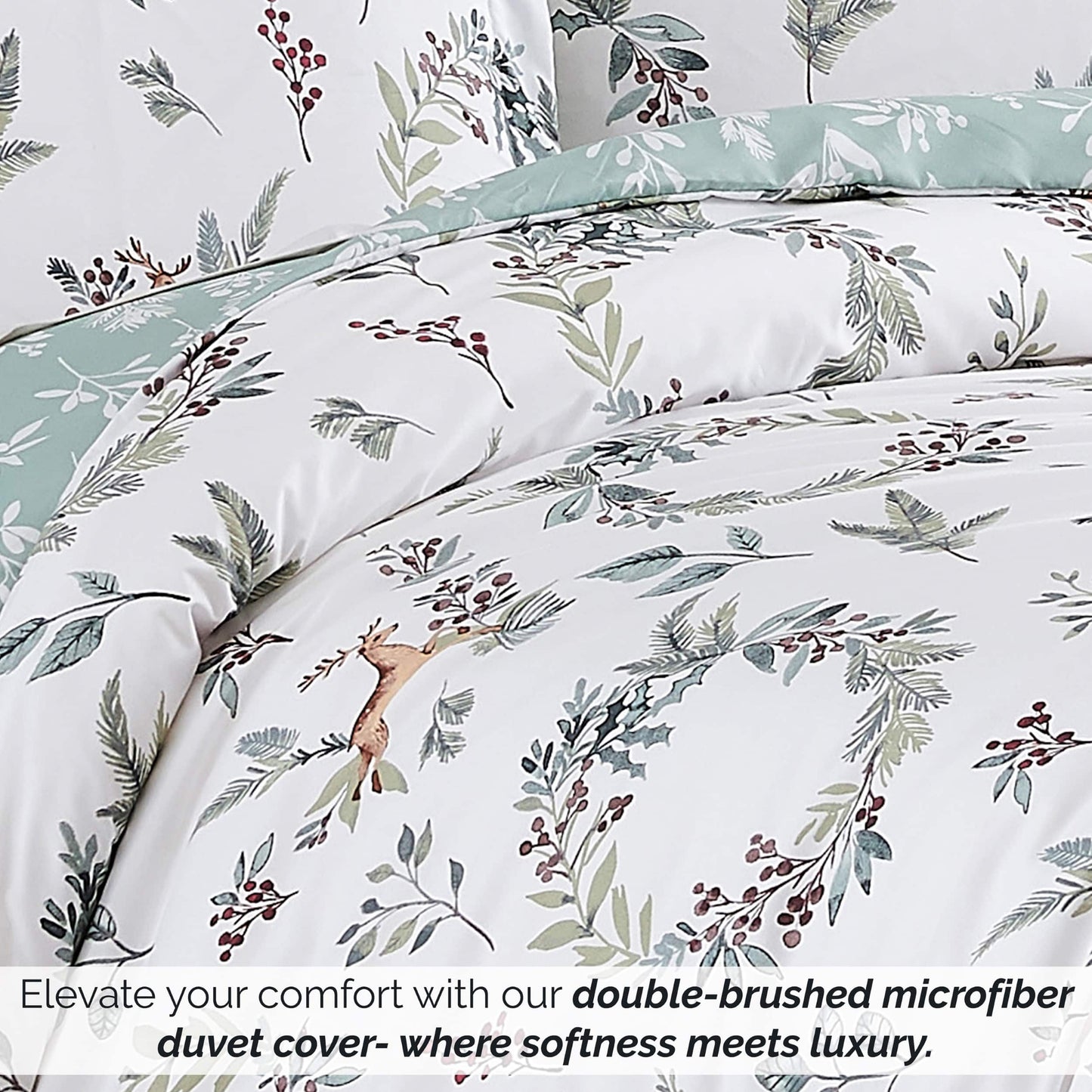 Southshore Fine Linens Happy Holidays Oversized Duvet Cover Set