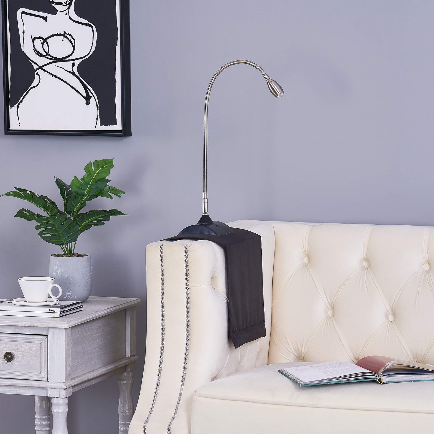 Cordless over the Chair/Couch Lamp