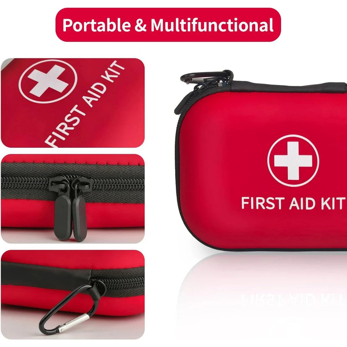 Hard Shell First Aid Case with Carabiner（20-Piece）