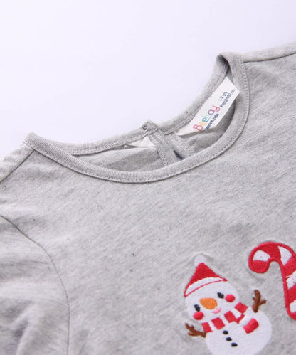 Snowman Full Sleeve T-Shirt Grey