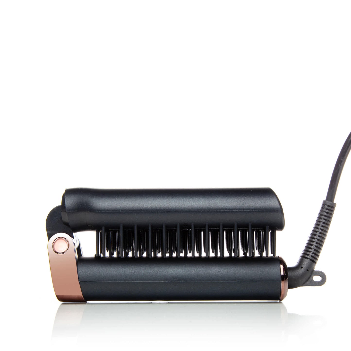 TIRI-PRO - Foldable Hot Brush Hair Straightener with Travel Case – Portable Smoothing Brush with Tourmaline