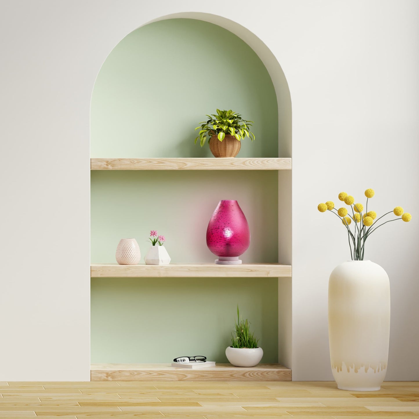 Fuchsia/ White-