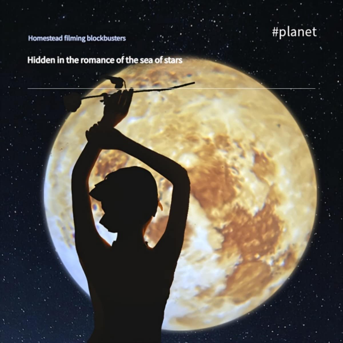 Adjustable 360°Moon Projector Lamp