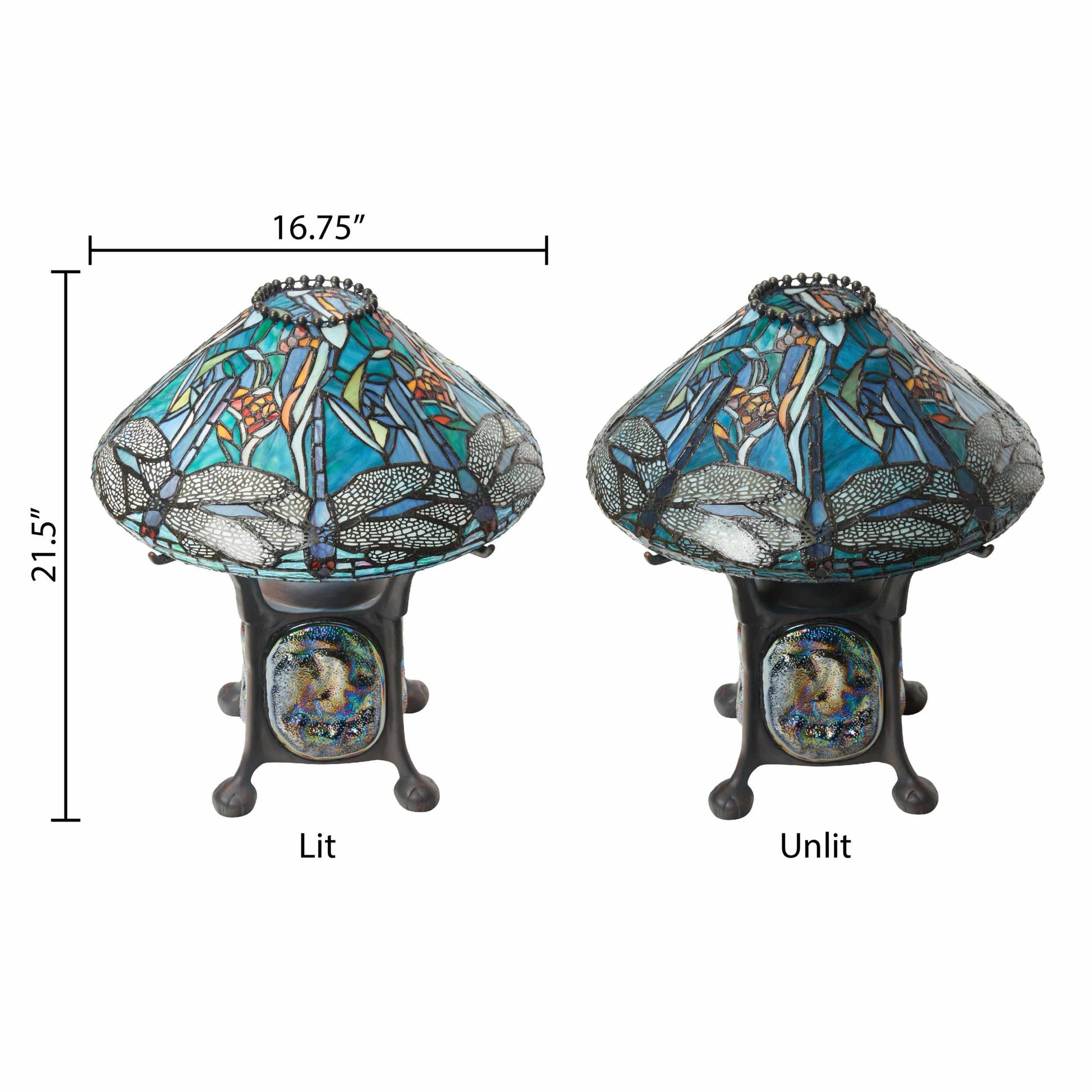 Aqua/ Green/ Amber/ Antique Bronze-