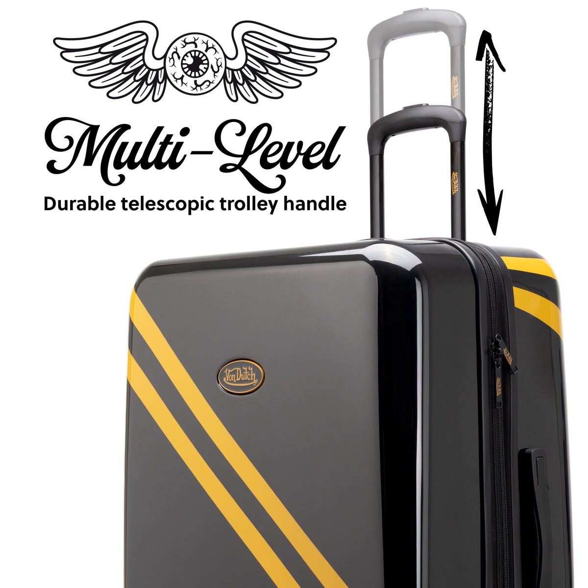Von Dutch 3-Piece Expandable Hardside Spinner Luggage Set
