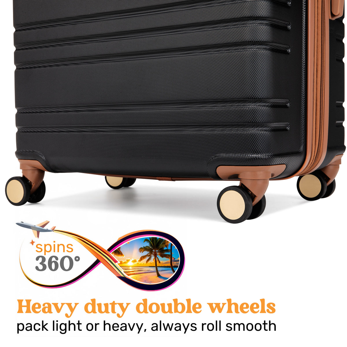 Miami Carry on Brickell 3 Piece Expandable Retro Spinner Luggage Set