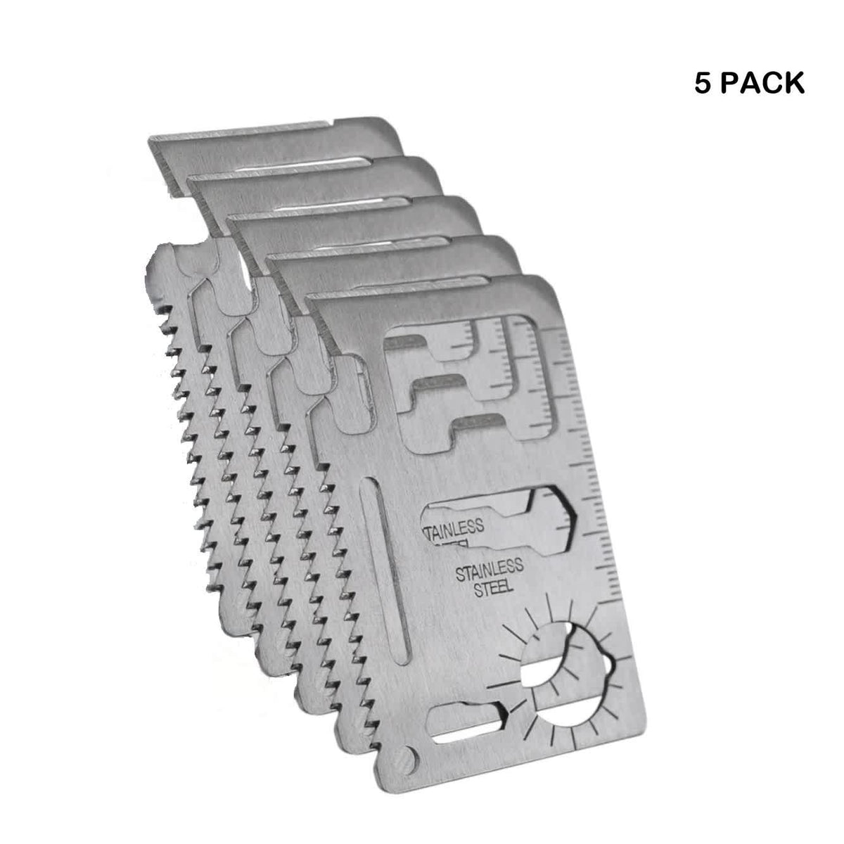 Weekend Warrior 12-in1 Wallet Multitool - 5 Pack
