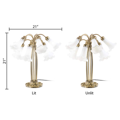 White/ Antique Brass-