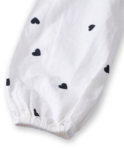 Beebay Button through heart print dress White