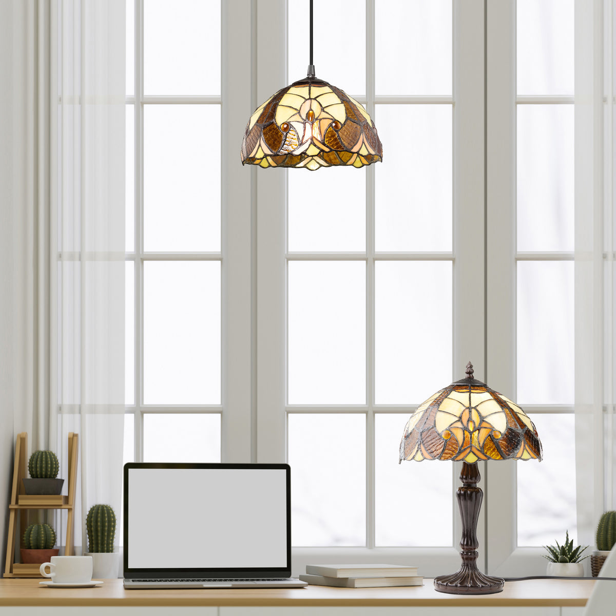 River of Goods 10" W Halston Traditional Amber Dome Shade Pendant