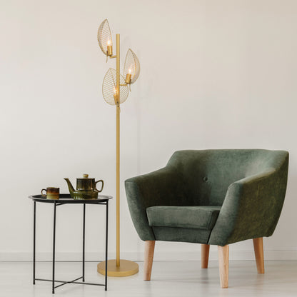 River of Goods 59.25" H Theo Leaf Shade Floor Lamp
