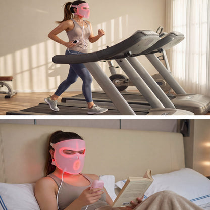 Lovery 4D Led Light Therapy Mask with Near-Infrared Light Anti Aging Skin Rejuvenation