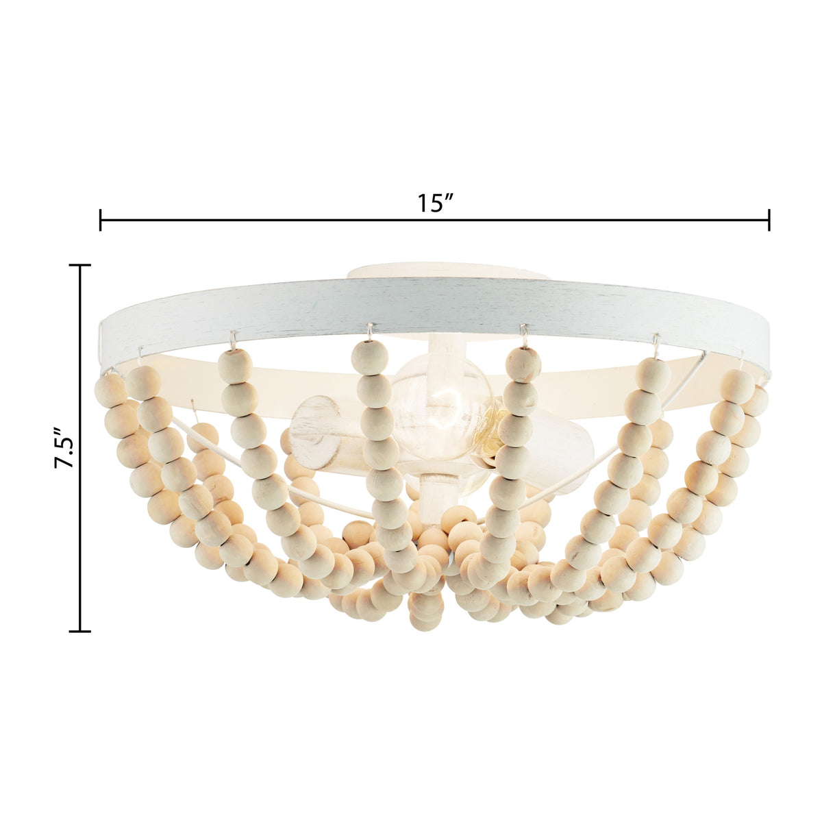 River of Goods 15" Delilah Boho Semi-Flush Mount Ceiling Fixture