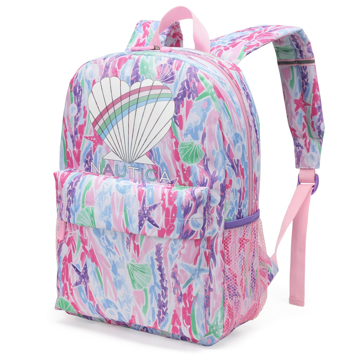 Nautica Kids 18" Airline Approved 5-Piece Carry-on Suitcase Set | Pastel Shell