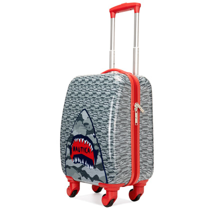 Nautica Kids 18" Airline Approved Carry-on Suitcase | Shark Attack