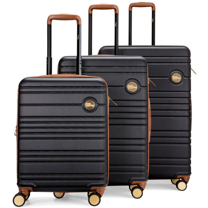 Miami Carry on Brickell 3 Piece Expandable Retro Spinner Luggage Set