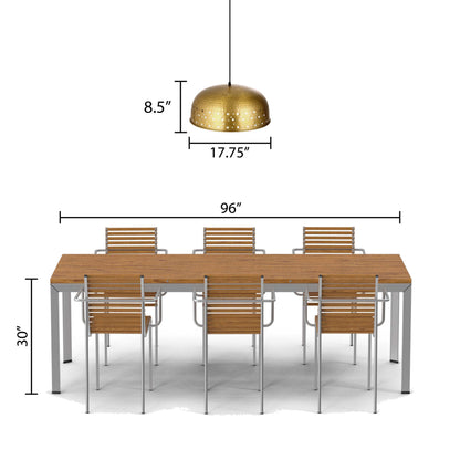 River of Goods Stevie 17.75"W Star-Shaped Cutout Gold Pendant Light
