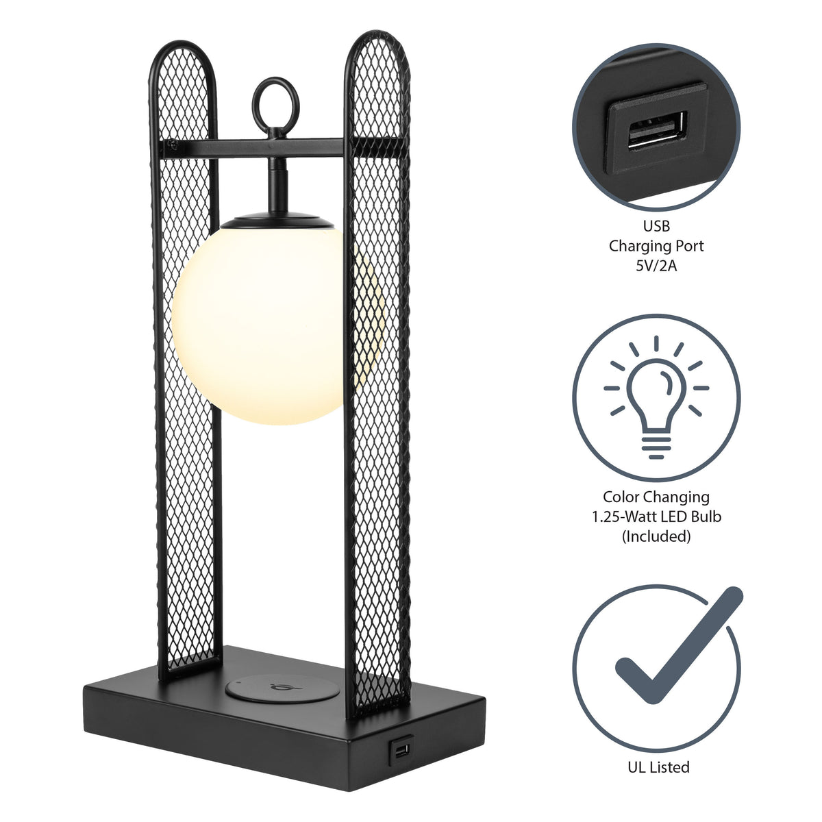 River of Goods 17" H Matrix Color Changing LED Table Lamp