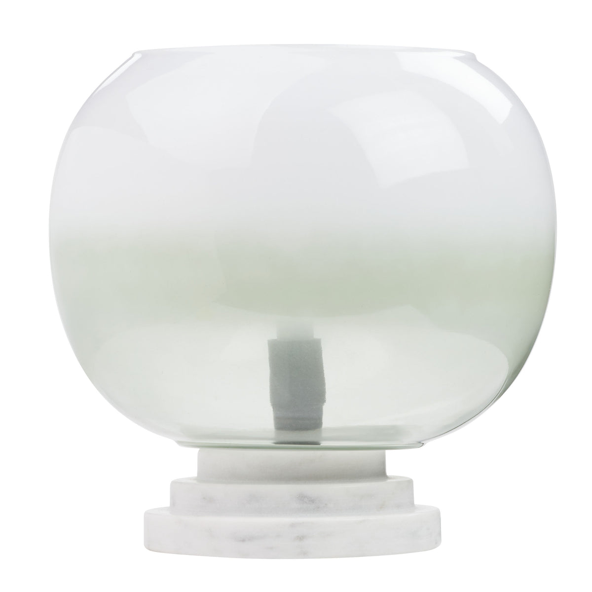River of Goods 13" H Emily White and Green Ombre Stacked Base Globe Shade Accent Lamp