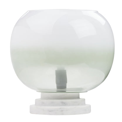 River of Goods 13" H Emily White and Green Ombre Stacked Base Globe Shade Accent Lamp