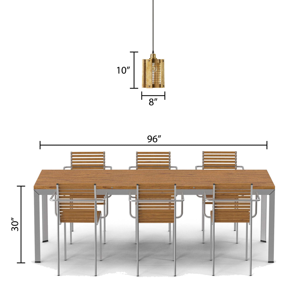 River of Goods 5" W Maxine Brushed Gold Metal Pendant Light with Wood Shade