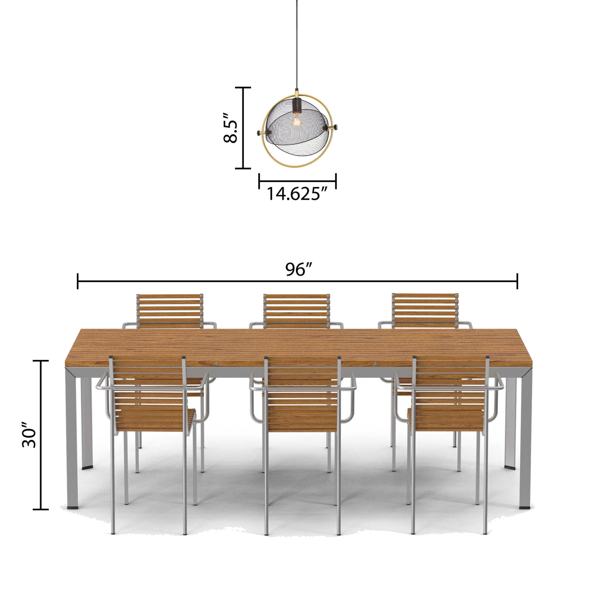 River of Goods 14.625" L Henderson Industrial Metal Pendant Light