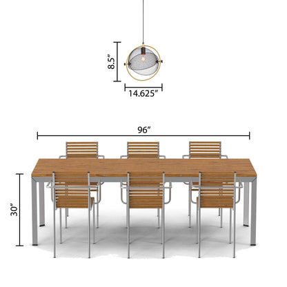 River of Goods 14.625" L Henderson Industrial Metal Pendant Light