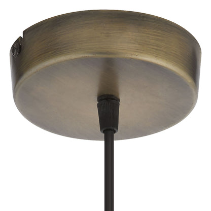 River of Goods 13"H Pierced Brushed Metal Cone Pendant