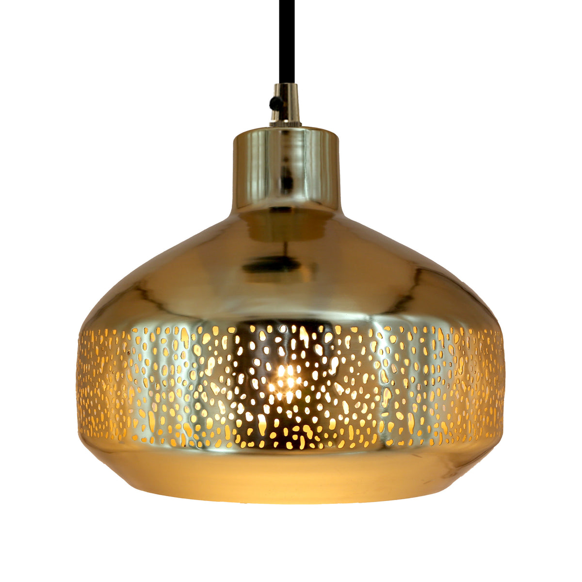 River of Goods 16"H Sorrento Teardrop 1-Light Metal Pendant