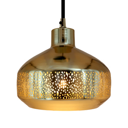 River of Goods 16"H Sorrento Teardrop 1-Light Metal Pendant